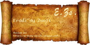 Erdődy Zsolt névjegykártya